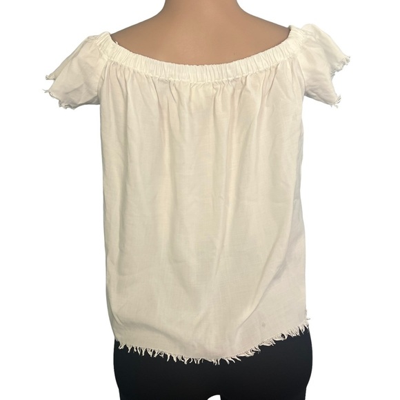 Cloth & Stone Frayed Short Sleeve Blouse - Picture 3 of 9